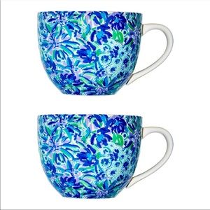 Lilly Pulitzer Set Of Two Ceramic Mugs